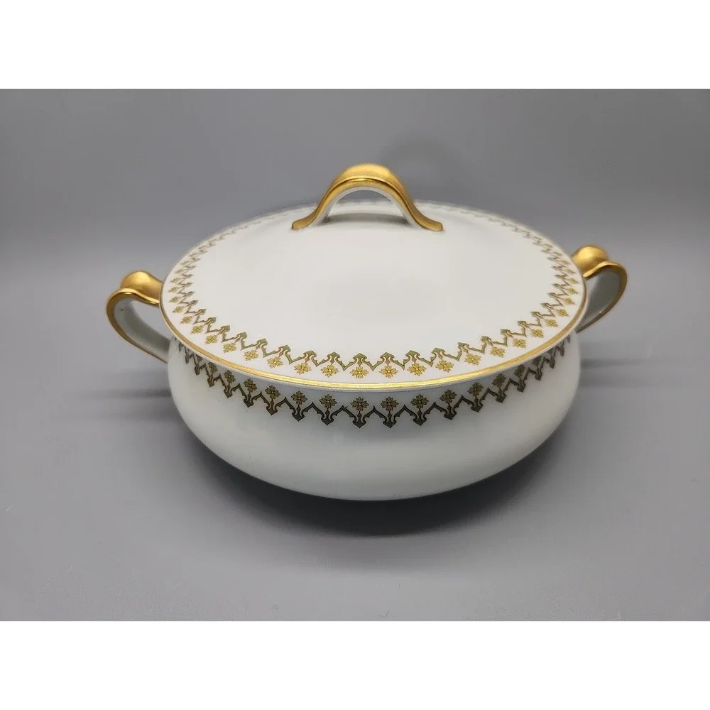 Haviland & Co. LIMOGES Round Covered Vegetable Serving Bowl France Schleiger